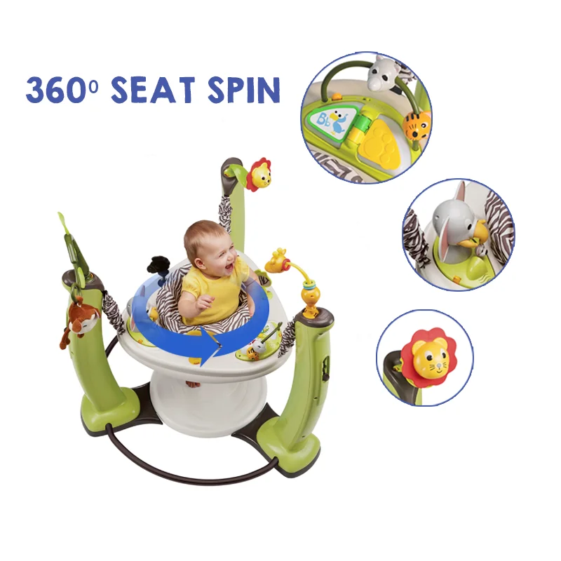 Exersaucer от Evenflo Jump & Learn Jungle Quest неподвижный джемпер детская игрушка | Мать и ребенок