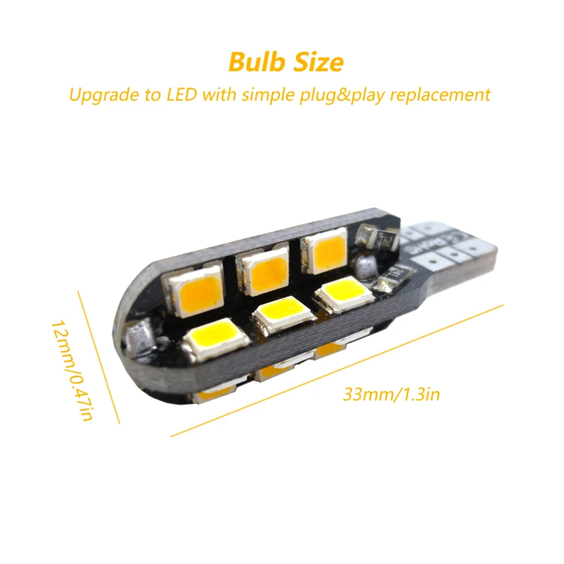 4 шт. автомобильная светодиодная лампа T10 W5W 24smd canbus для приборной панели с