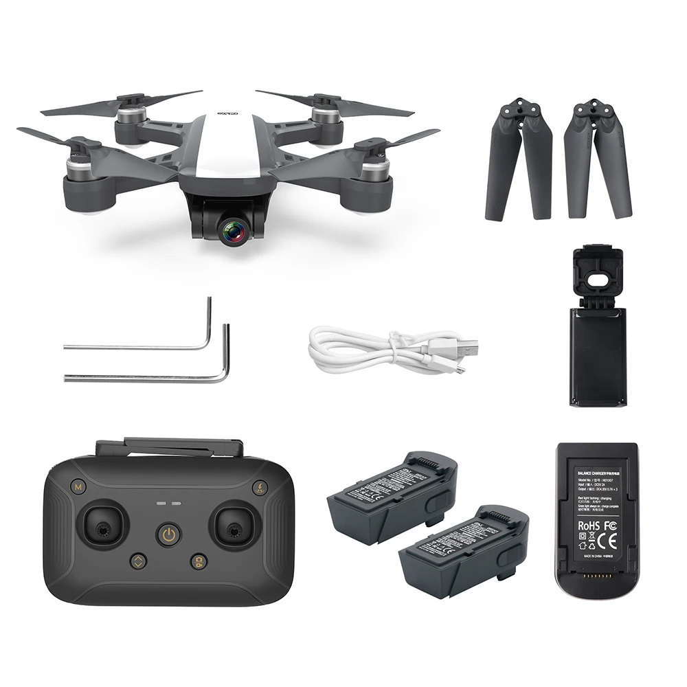 2 Batteries Kit Дрона с дистанционным управлением 4K gps Дрон C-FLY мечта HD Камера, беспилотные летательные аппараты с 1 км с видом от первого лица 2 Ось Gimbal 15 минут полета RTF квадрокоптером дроном комплект аксессуаров - Цвет: 2 Batteries Kit