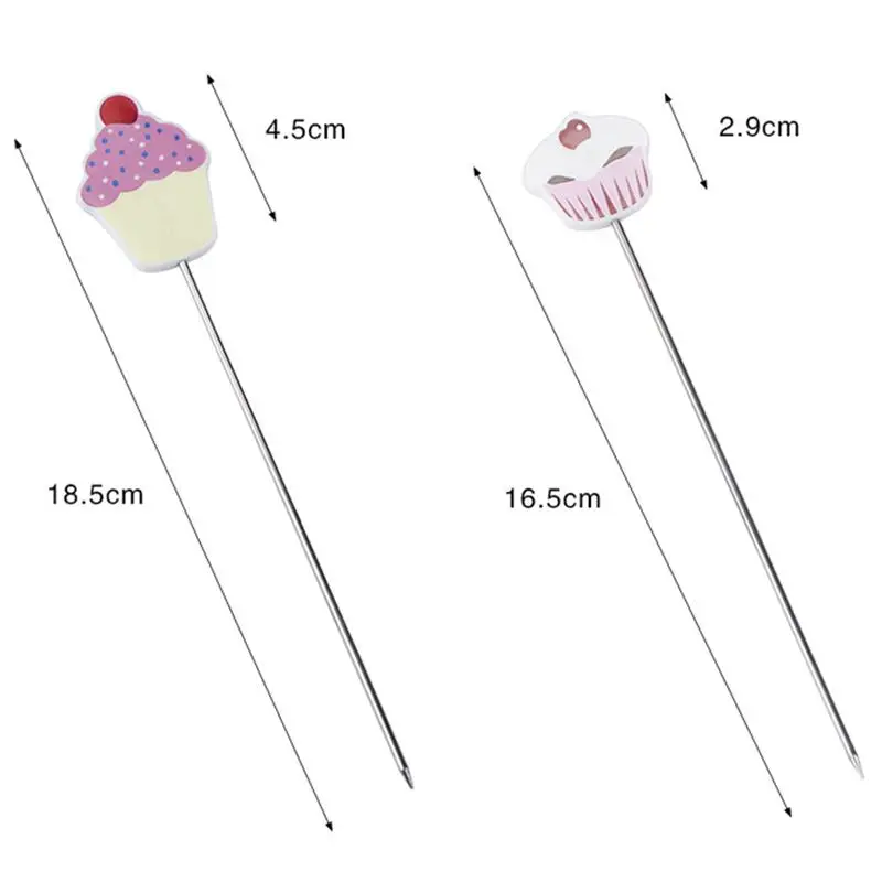 2 шт. иглы для выпечки торта тестер мультяшный кекс из нержавеющей стали игла