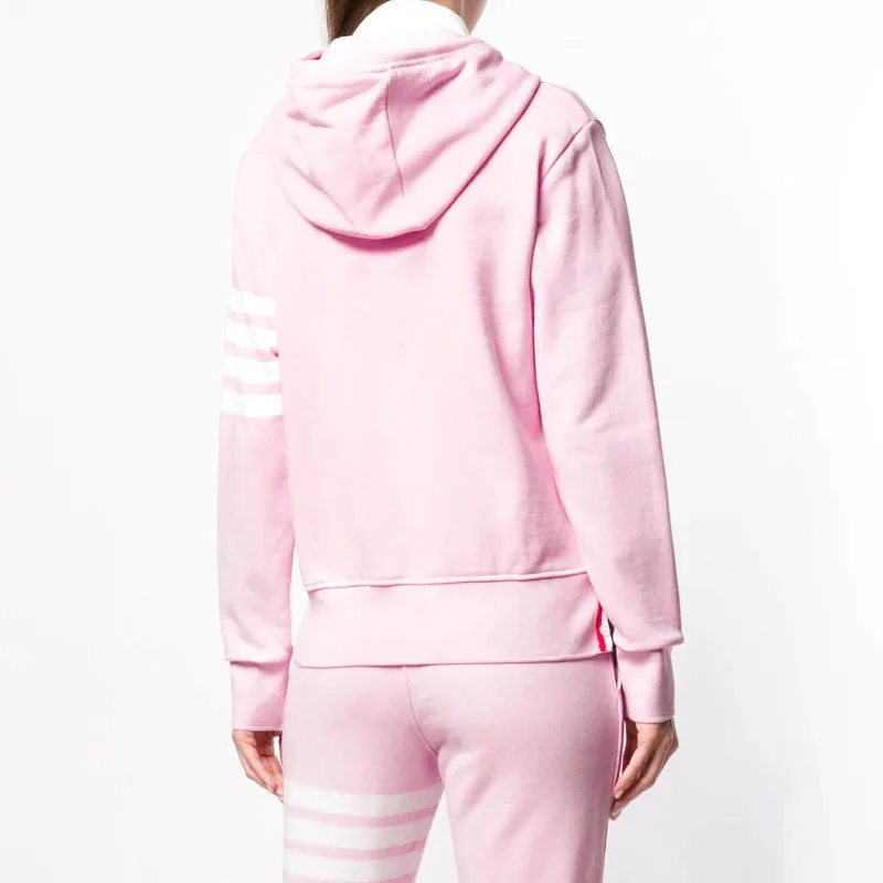 

Fashion TB 2021 Brand stripe hooded Clothing Cotton Pink jacket Women Sweatshirts Hoodies Casual Sportswear Coat
