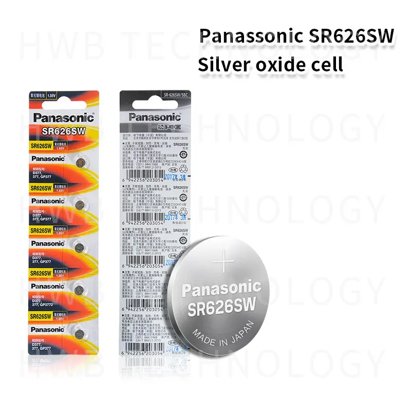 20 шт./лот Panasonic оригинальный SR626SW часовая батарейка G4 377A 377 LR626 SR66 LR66 элементы