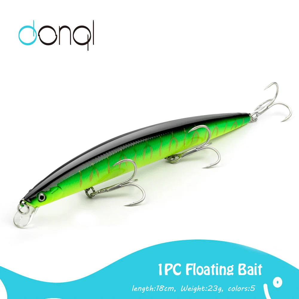 

DONQL 1 шт. фионирующая рыболовная приманка 18 см, жесткая приманка в форме гольяна, качественный Воблер для подвешивания, кренкбейт, искусствен...