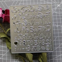 metal cutting dies uppercase and lowercase letters number sign diy scrapbooking paper photo album crafts knife mould stencils