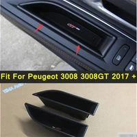 lapetus car styling front door storage pallet armrest container box cover trim for peugeot 3008 3008gt 2017 2022 plastic