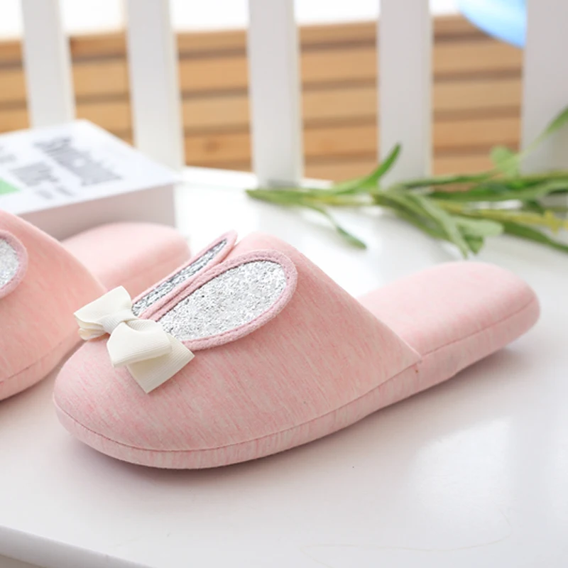 Cartoon indoor warm wool antiskid floor cotton mop winter plush slippers for female couple