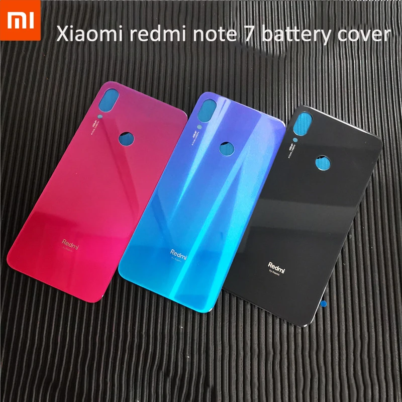 Крышка аккумулятора для Xiaomi Redmi note 7 оригинальная Задняя стеклянная панель Корпус