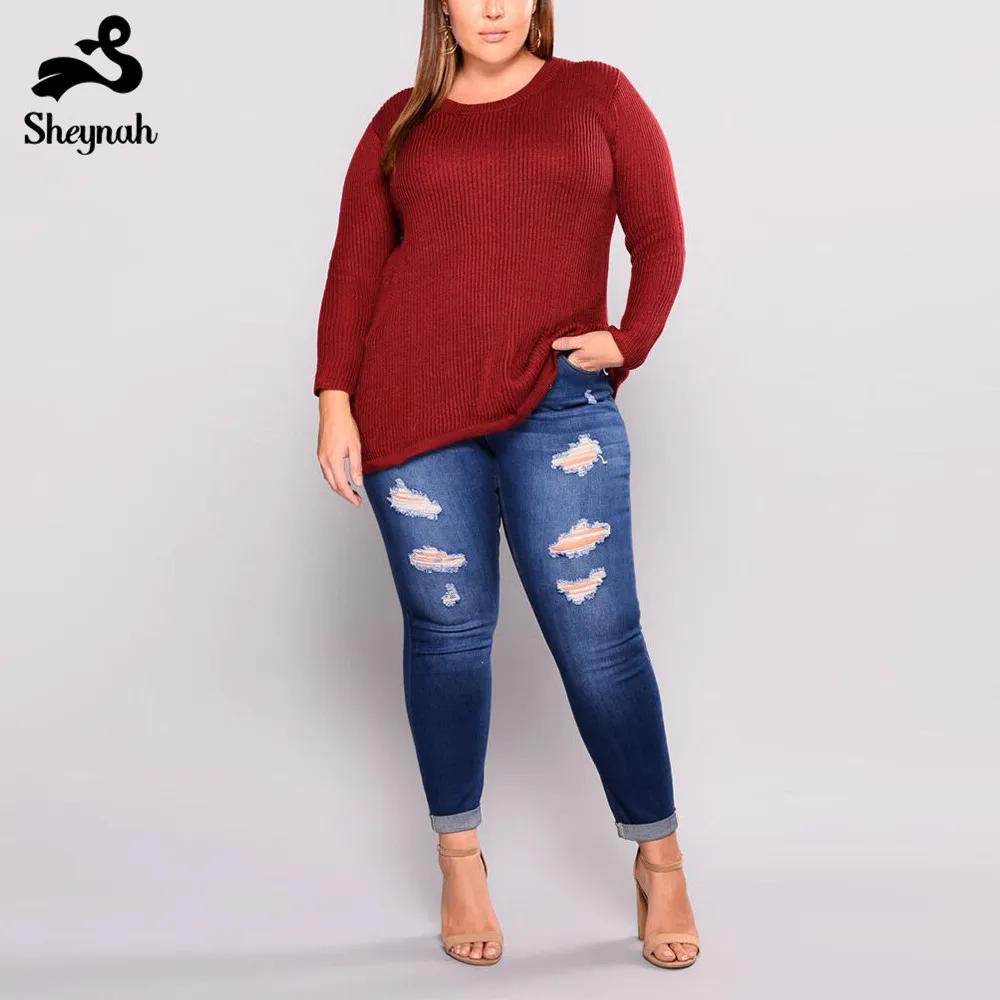 Женские джинсы большого размера обтягивающие узкие брюки карандаш в стиле ретро