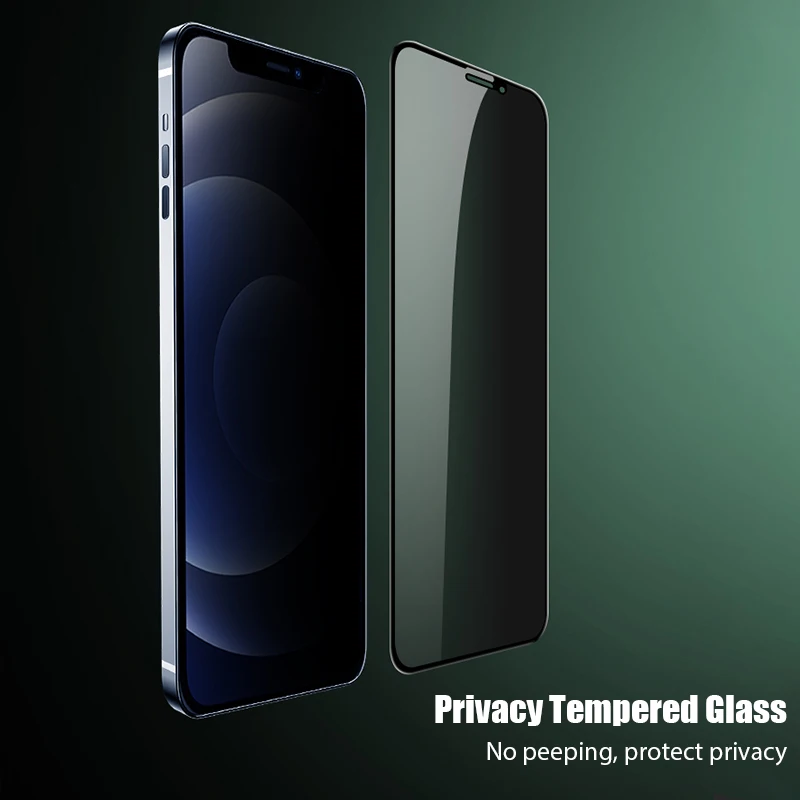 

Explosion-proof Anti Spy Glass Film for iPhone 12 Pro Max 12 Mini Xs Max Private Screen Protector for iPhone 11 Pro Max HD Tough