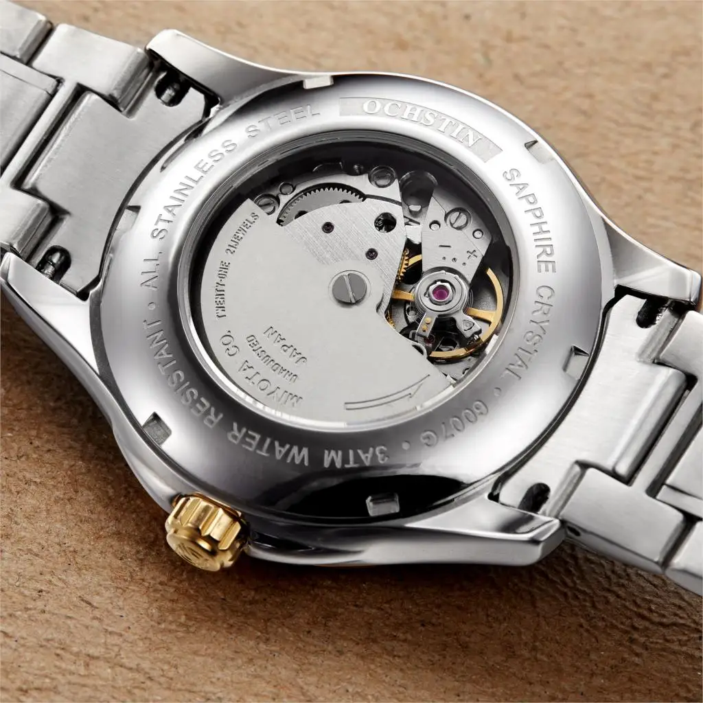 OCHSTIN автоматические механические часы мужские водонепроницаемые из нержавеющей