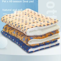 thickened pet pad puppy cushion home rug winter warm pet dog cat puppy kitten soft blanket doggy warm bed mat paw print