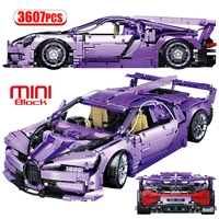 110 city technical mechanical racing car mini diamond model building blocks supercar vehicle bricks toys for children