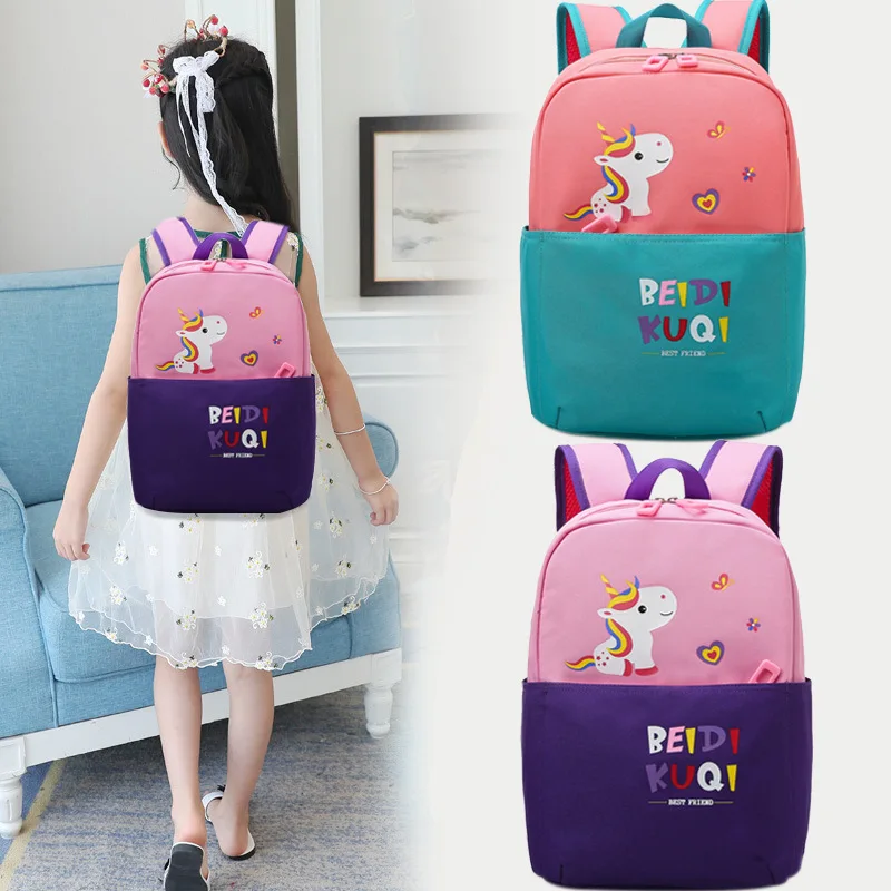 Children Anime School Bags Unicorn Crocodile Kids School Backpacks for Girls Boys In Kindergarten Primary Schoolbags Travel Bag
