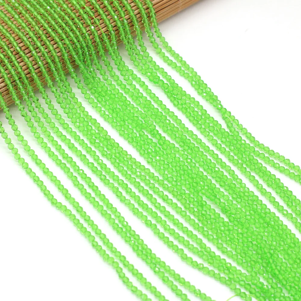

Fine Natural Stone Bead Green Small Round Hole Beads for Fashion Jewelry Making DIY Earrings Bracelet Gift 3mm