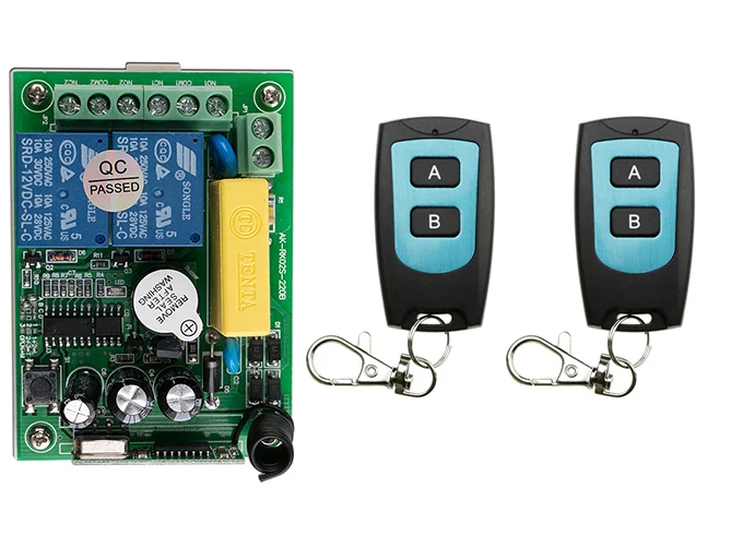 AC 220V 2 CH Channels 2CH RF Wireless Remote Control Switch System receiver transmitter 1CH Relay 315/433 MHz