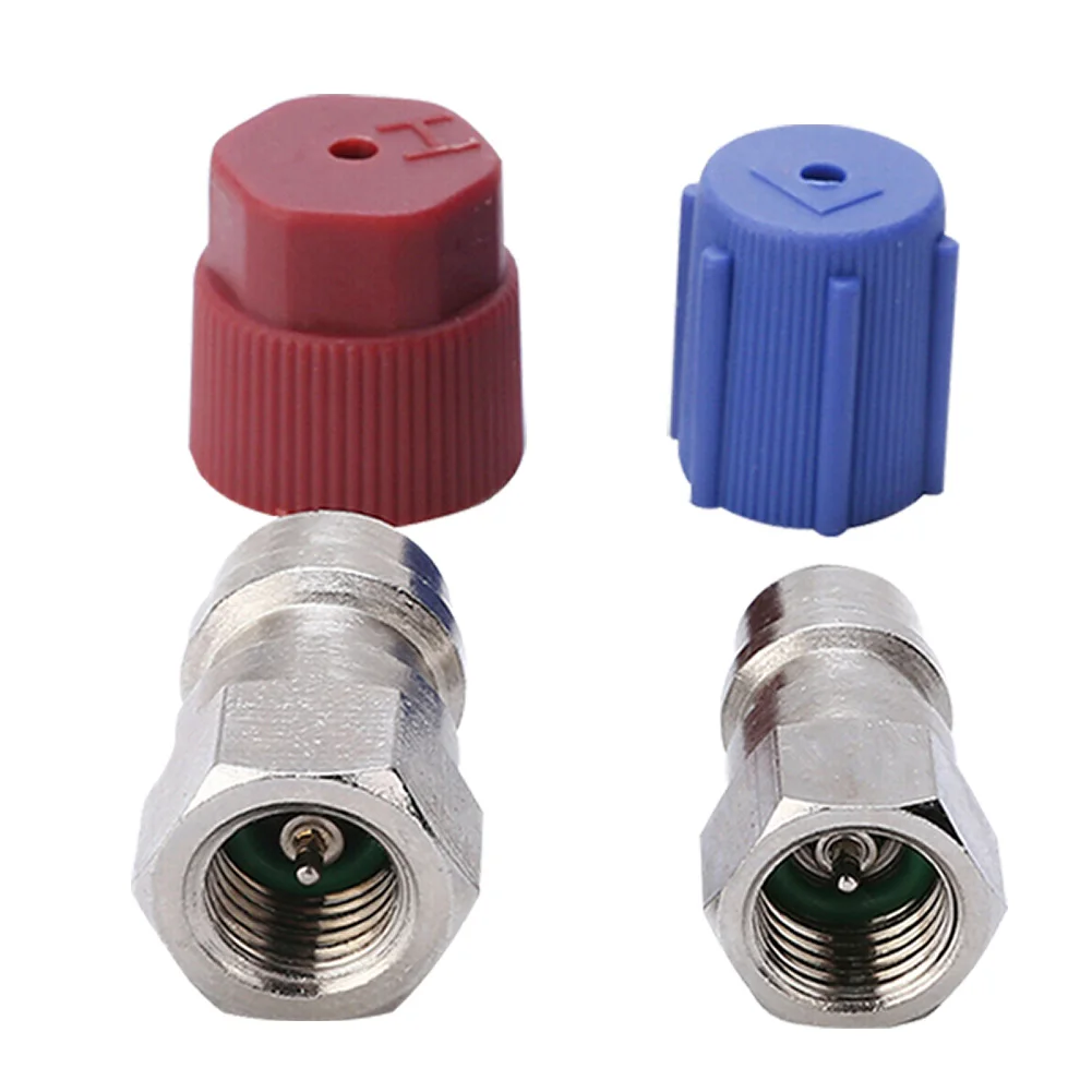 Air Conditioning Connector Conversion Adapter Durable With Cap Accessories 0.25 Inch SAE Joint Car Metal Threaded Tool | Автомобили и