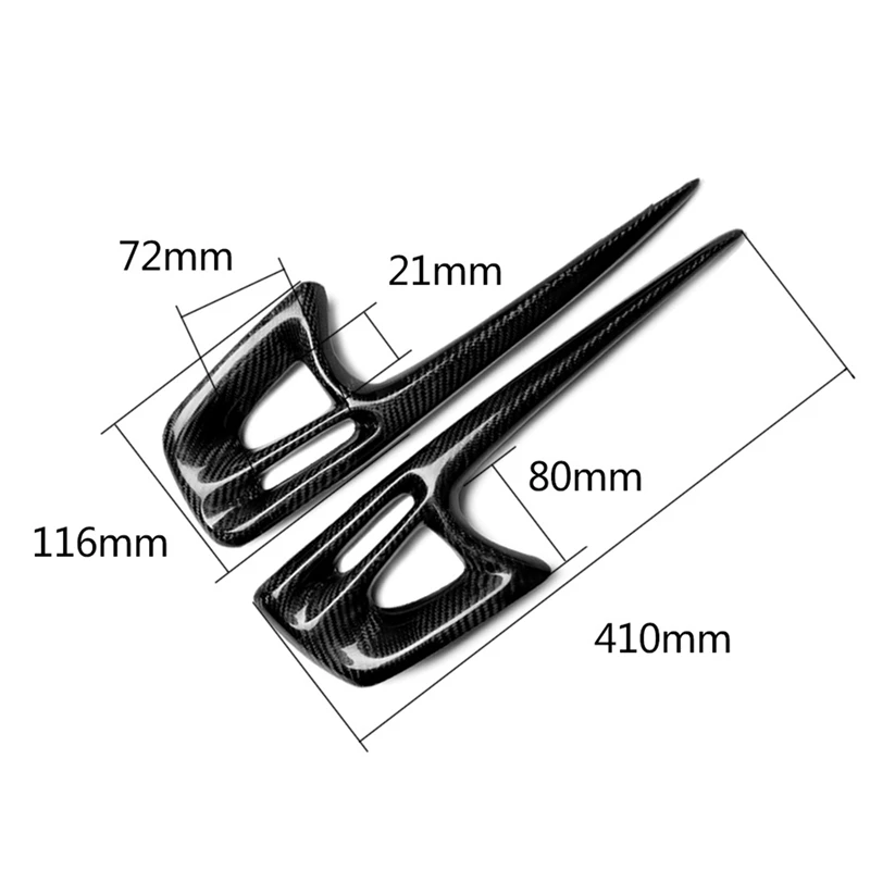 

DHBH-Car Carbon Fiber Headlight Eyebrows Eyelids for Mitsubishi Lancer EVO 10 EX 2008-2014