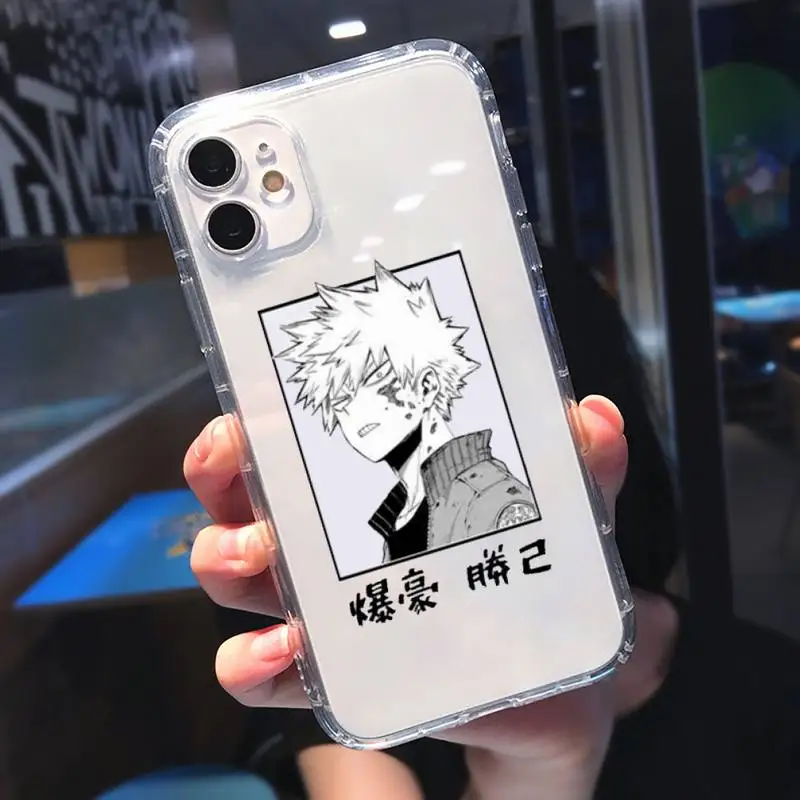 

My Hero Academia deku bakugou Boku Phone Case Transparent soft For iphone 5 5s 5c se 6 6s 7 8 11 12 plus mini x xs xr pro max