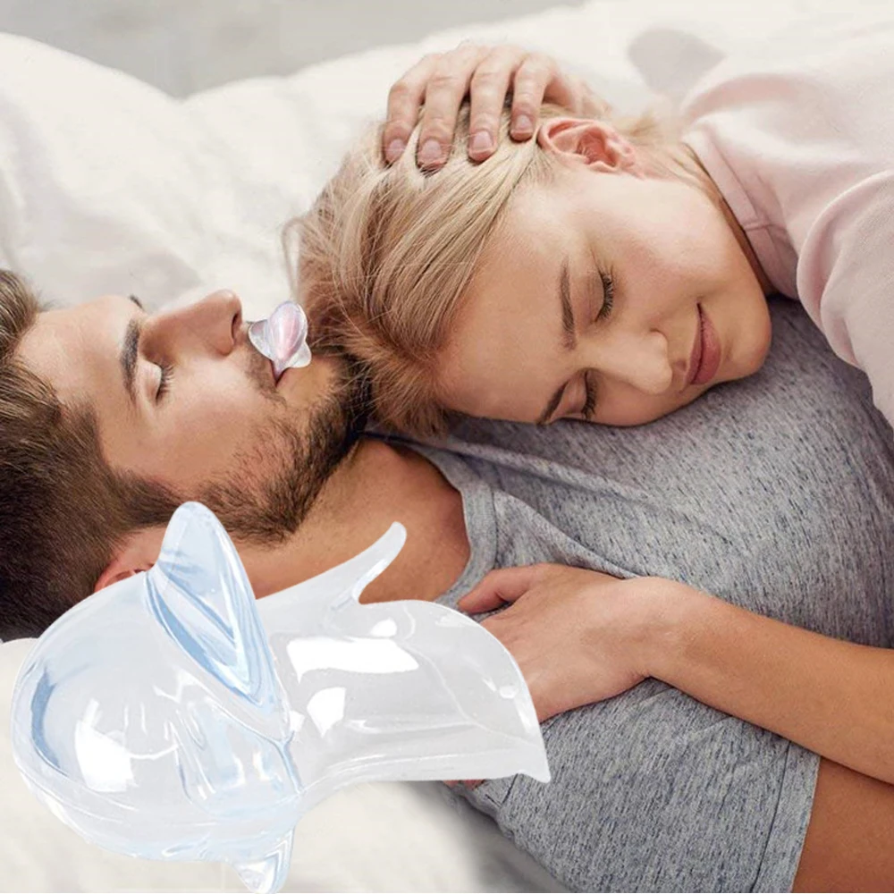 

1pcs/1box Silicone Anti Snoring Tongue Retaining Device Sleep Breathing Apnea Night Guard Aid Snore Stopper Snore Solution
