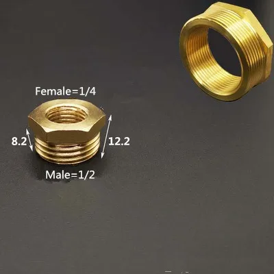 

Латунный Шестигранный фитинг для труб 1/8 1/4 3/8 1/2 3/4 резьбовой медный адаптер для воды и газа соединитель