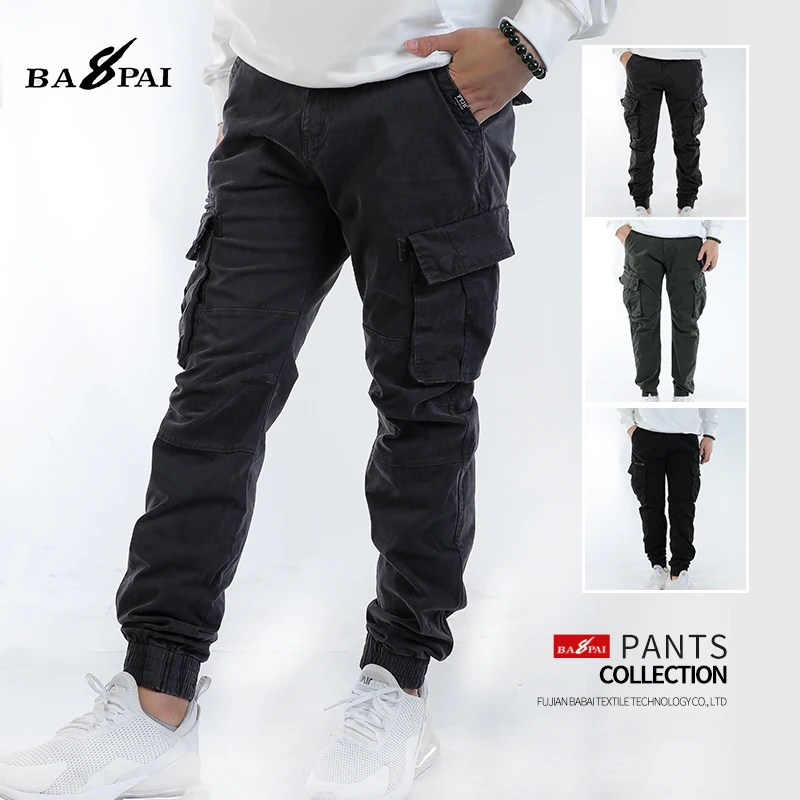 BAPAI Men's Multi Pocket Military Jeans Casual Training Plus Size Cotton Breathable Army Camouflage Cargo Pants
