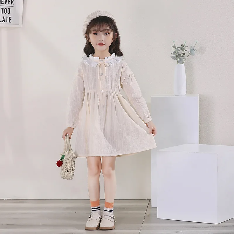 

Children's clothing girls dress autumn 2020 new Korean version of pure cotton children's skirt long-sleeved children's skirt