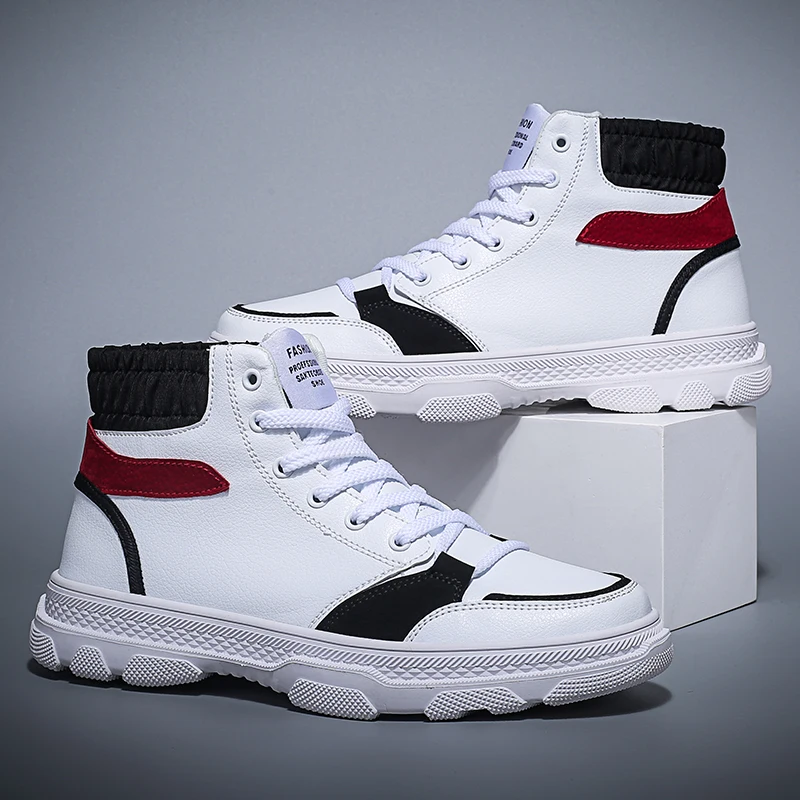 Мужская обувь для скейтбординга с высоким берцем Новинка мужские кроссовки в