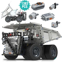 high tech electric engineering car building blocks remote control dump truck bricks toys birthday gift for children