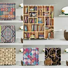 Занавеска для душа с принтом в виде книги, занавеска для ванной из водонепроницаемого полиэстера, занавеска для душа с крючком, занавеска для ванной s