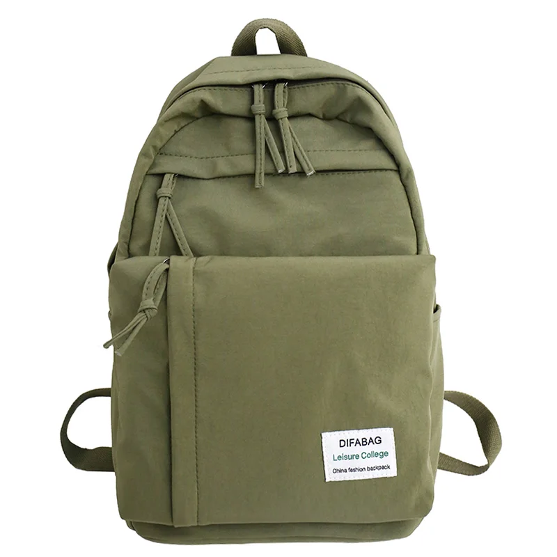 

Classic waterproof nylon women backpack Large capacity multiple zip pocket Backpacks Travel bag Teenage Girls Schoolbag