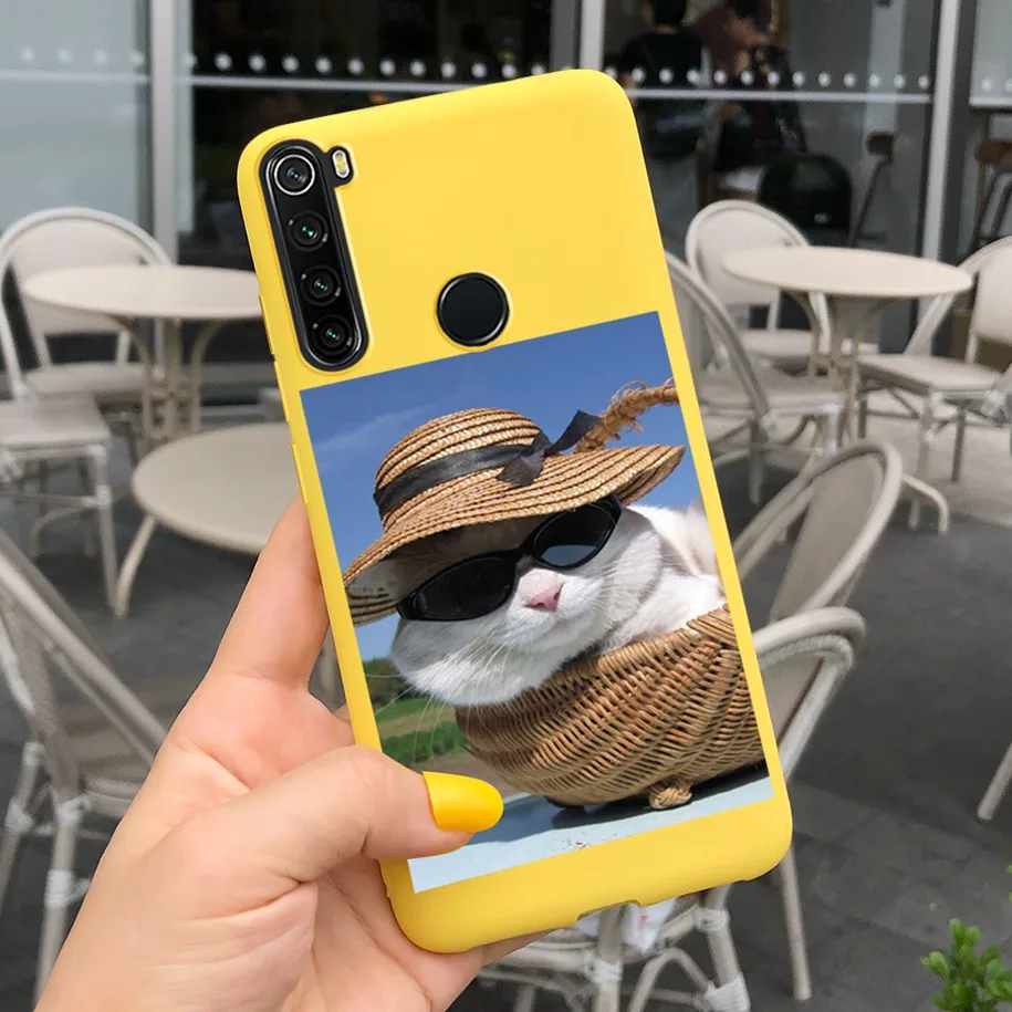 xiaomi leather case color Redmi Note 8 Ốp Lưng Điện Thoại Dễ Thương Mèo Hoạt Hình Ốp Lưng Dành Cho Xiaomi Redmi Note 8 Pro Trường Hợp Note8 8 T 8Pro 8 T Silicone Mềm Coque xiaomi leather case chain