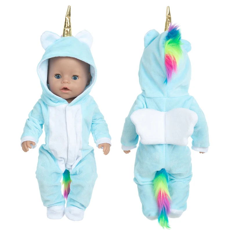 

2021 Pony Jumpsuit+Socks Doll Clothes Fit 17 inch 43cm Doll Clothes Born Baby Suit For Baby Birthday Fistival Gift