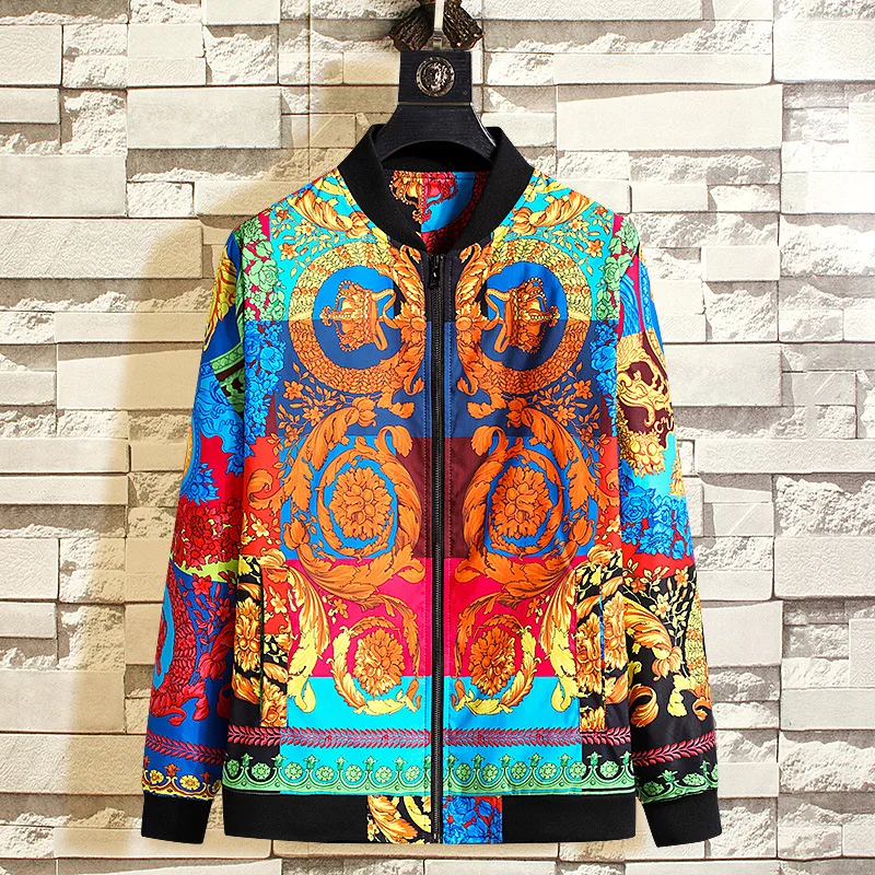 

2021ss New Spring Autumn Brand Label Crown Print Jackets Outwear Bomber Designer For Men Luxury Punk Gothic Famous Casual Jacket