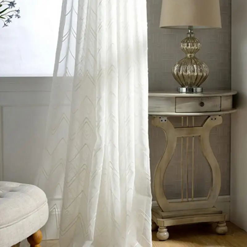 Белая органза отвесная занавеска Тюль Ткань окно спальня занавески современные