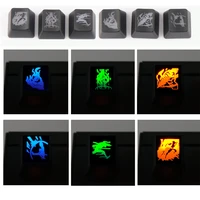 abs mechanical keyboards keycaps for lol summoner spells backlit key caps black cool style button e sports pc gamer accessories