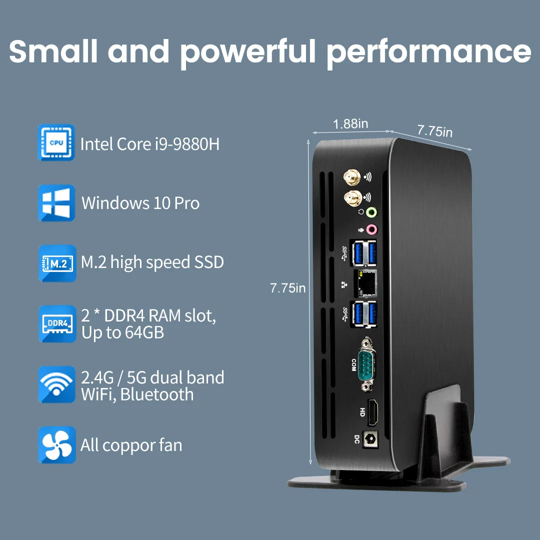 Игровой мини-ПК MSECORE Intel core i9 9880H DDR4 Windows 10 Linux неттоп HTPC HDMI Wi-Fi bluetooth |