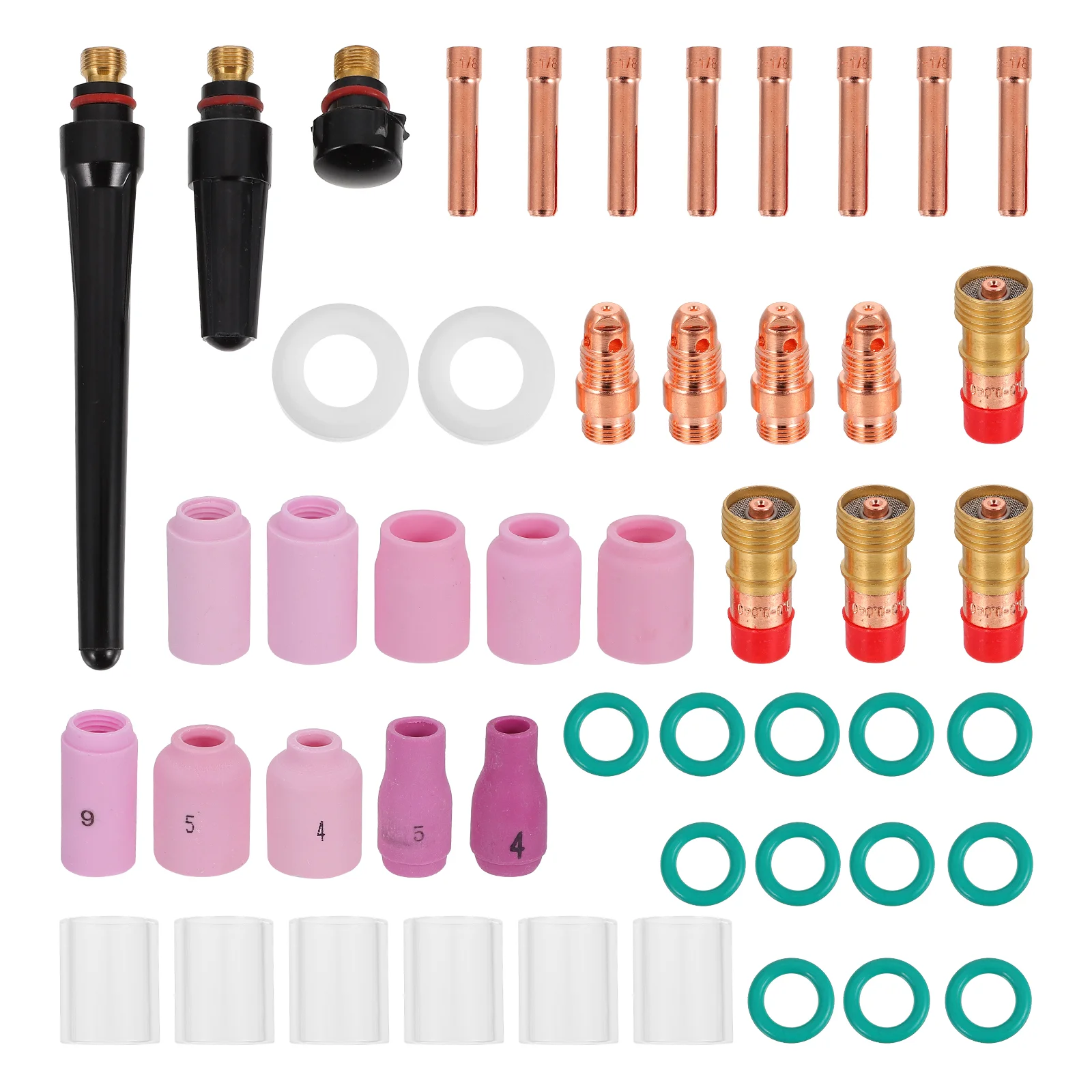 

53 Pcs Welding Torch Stubby Gas Lens Glass Cup Spares Kit Practical Accessories
