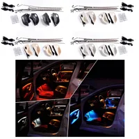 Car Interior Decorative LED Ambient 4 Doors Bowls Light Stripes Atmosphere Three 3 Colors For BMW 5 Series F10 F15 F18 2014-18
