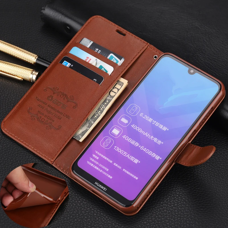 

Для Y7 Prime 2019 кожаный чехол-бумажник флип-чехол для huawei Y7 2019 чехол с держателем карты Стенд чехол для телефона чехол для Y7 Pro 2019