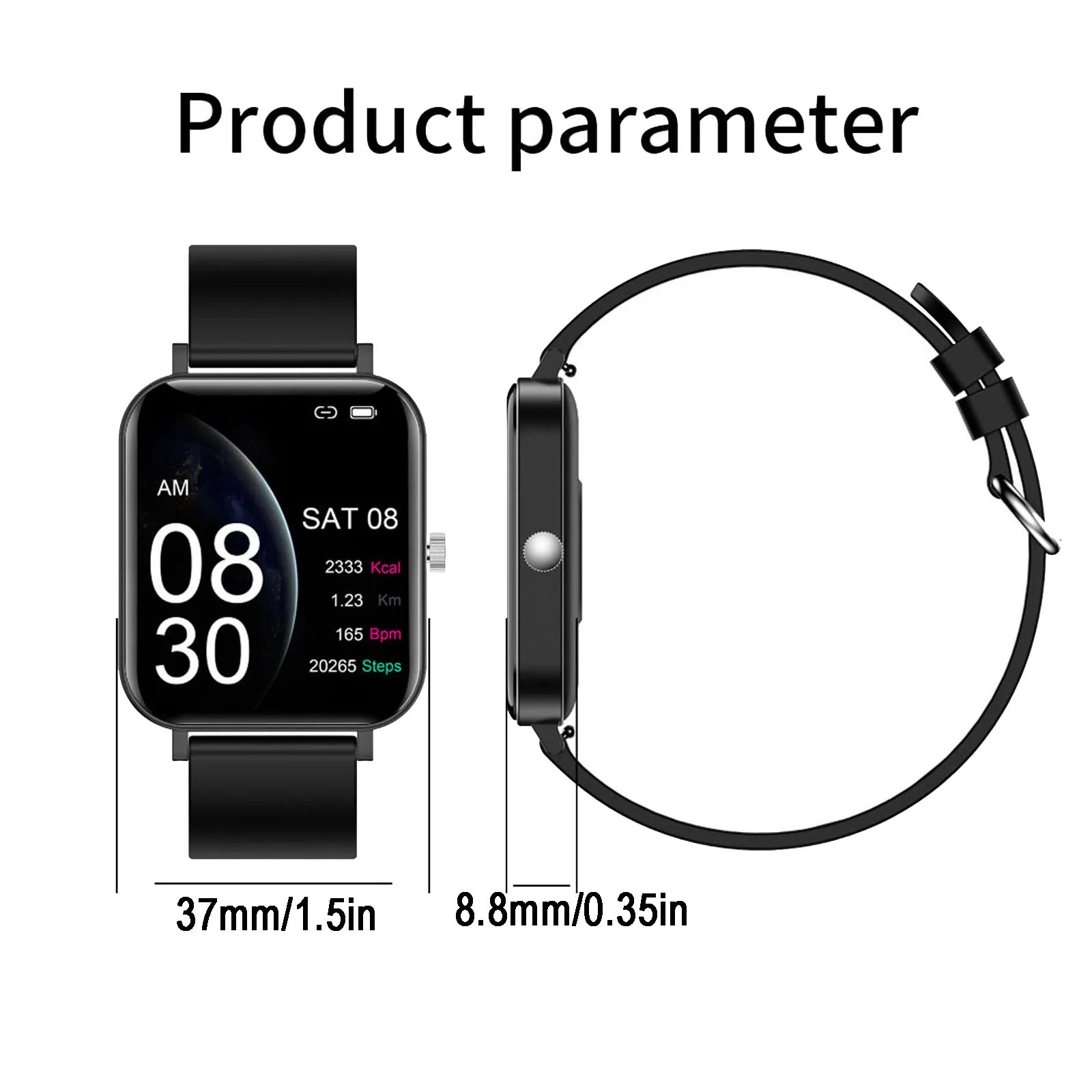 

Cf82 Digital Wristwatches Multifunction Smart Watches Men Women Multiple Sports Modes 1.69-in Big Screen Smart Watch