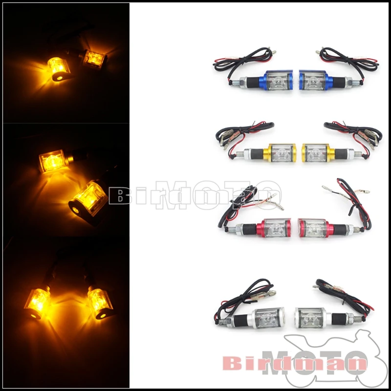 

Универсальный мотоциклетный 8 мм Болтовой светодиодный алюминиевый Янтарный поворотник указатель поворота для Honda Yamaha Kawasaki Suzuki