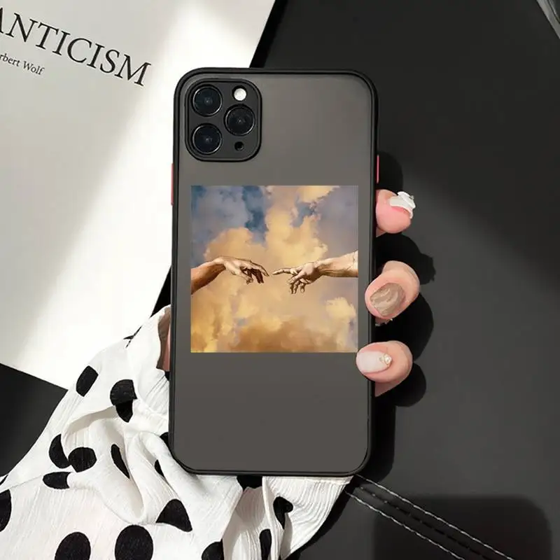 

Art Abstract Paintings pattern luxury Phone Cases shell matte transparent For iphone 7 8 11 12 plus mini x xs xr pro max cover