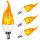 Светодиодная лампа с эффектом пламени E14 и E27, уличный праздвечерние чный светодиодный светильник с имитацией огня и эмуляцией мерцания
