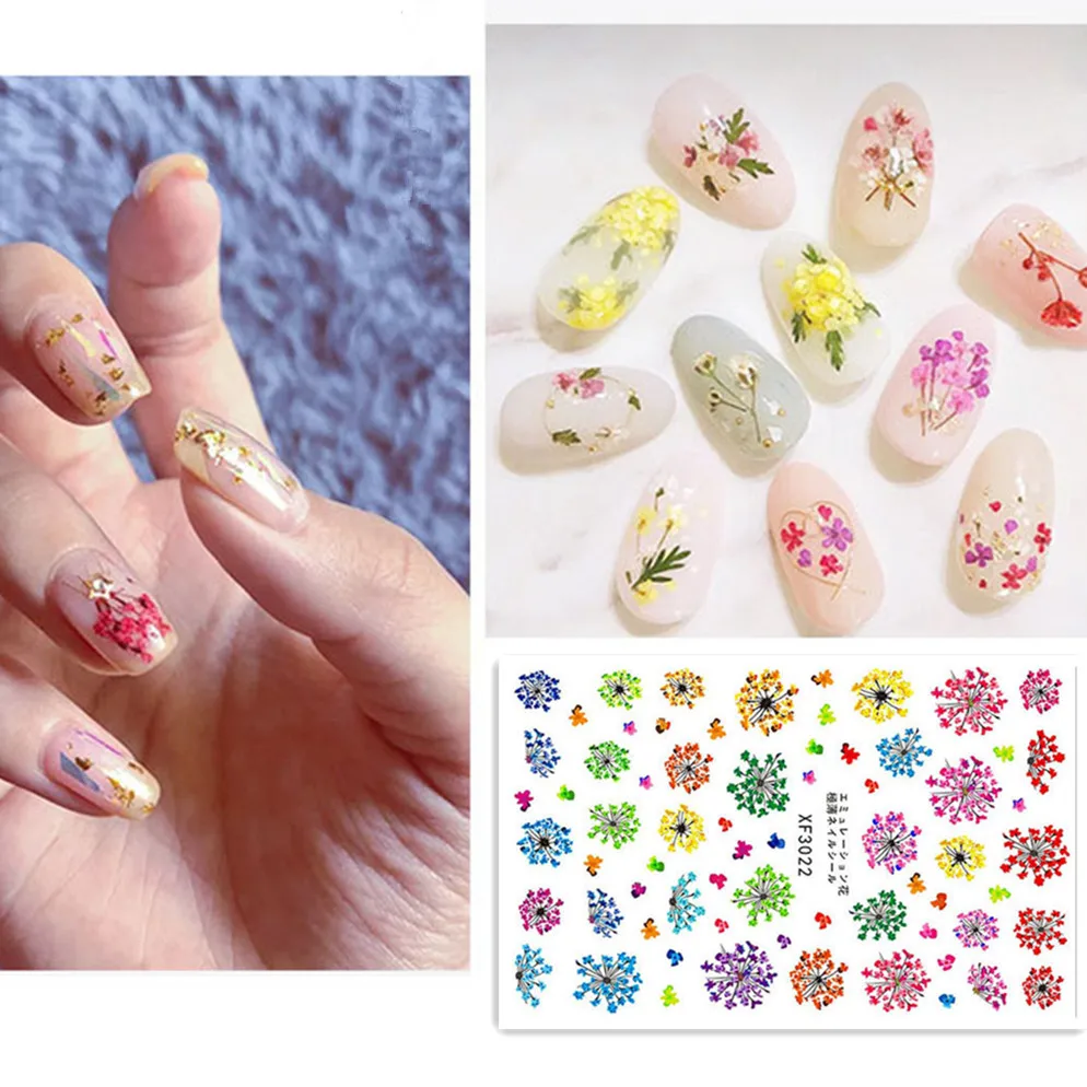 Новинка XF3022 наклейки для ногтей 3d на заднюю панель шаблон DIY Инструменты