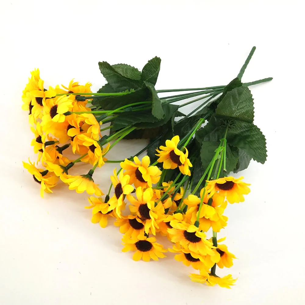 22 головок подсолнуха искусственный букет цветов цветочный сад домашний декор