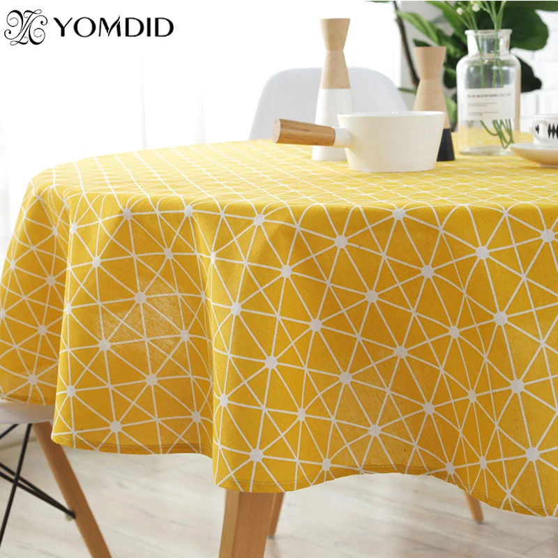 Рождественские украшения для дома желтый мягкой принтованной скатерть гладкое