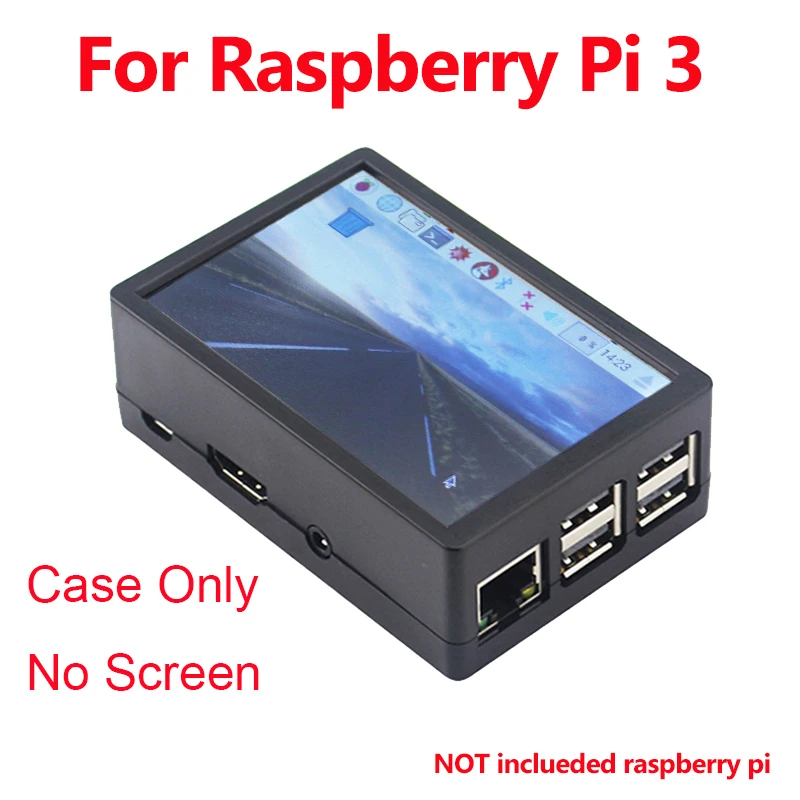 Чехол для Raspberry Pi 4 3 5 дюйма чехол ЖК-дисплея 480*320 корпус из АБС-пластика Model B / 3B + 4B