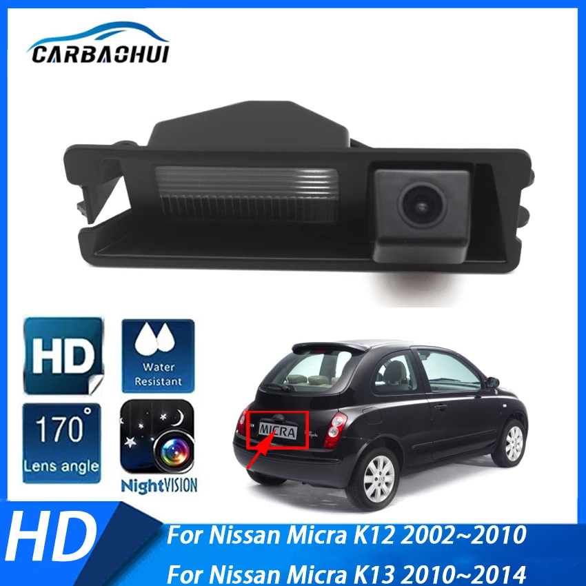 car rear camera CCD Full HD Night Vision Rear View reverse camera For Nissan Micra K12 2002~2010 For Nissan Micra K13 2010~2014