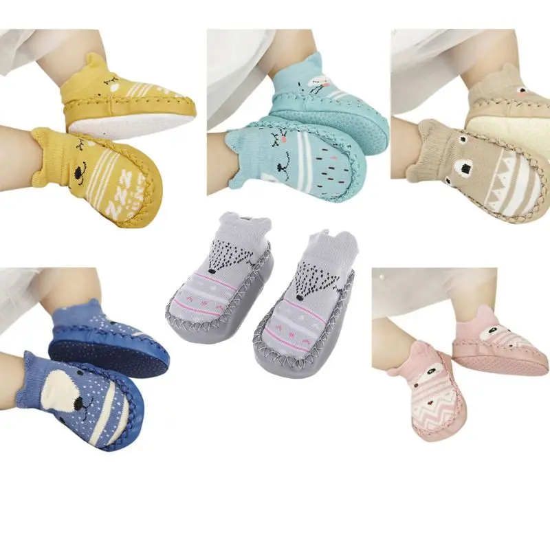 

Cartoon Baby Shoes Floor Socks Anti Slip Toddler Cotton Indoor Walk Learning New