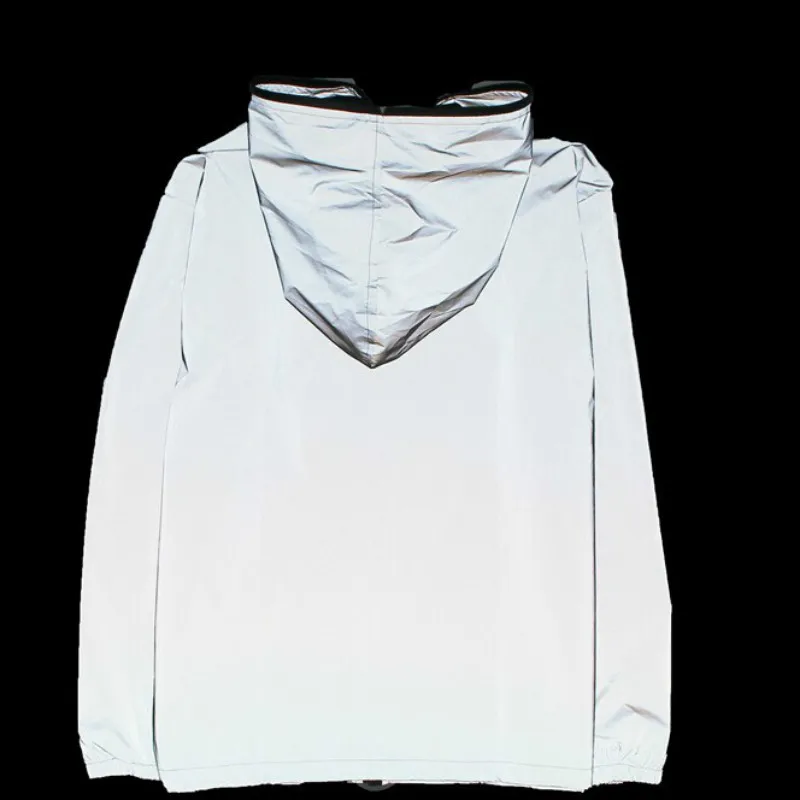 Мужская Светоотражающая куртка с капюшоном водонепроницаемая флуоресцентная в